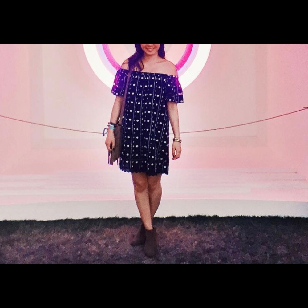 Topshop Off the Shoulder Dress